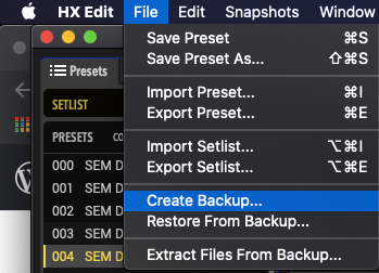 HX Stomp Edit Backup