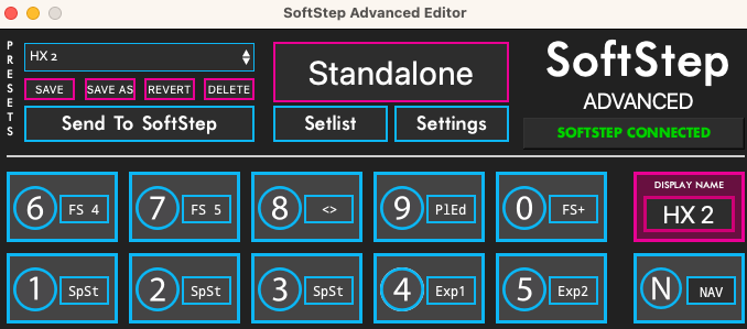 Helix MIDI Foot control snapshots